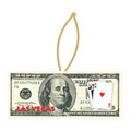 LV Blackjack $100 Bill Ornament w/ Clear Mirrored Back (10 Square Inch)